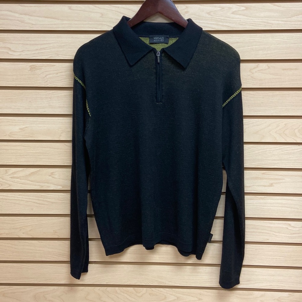 VERSACE MEN SWEATER SWEATER ZIP SIZE SMALL